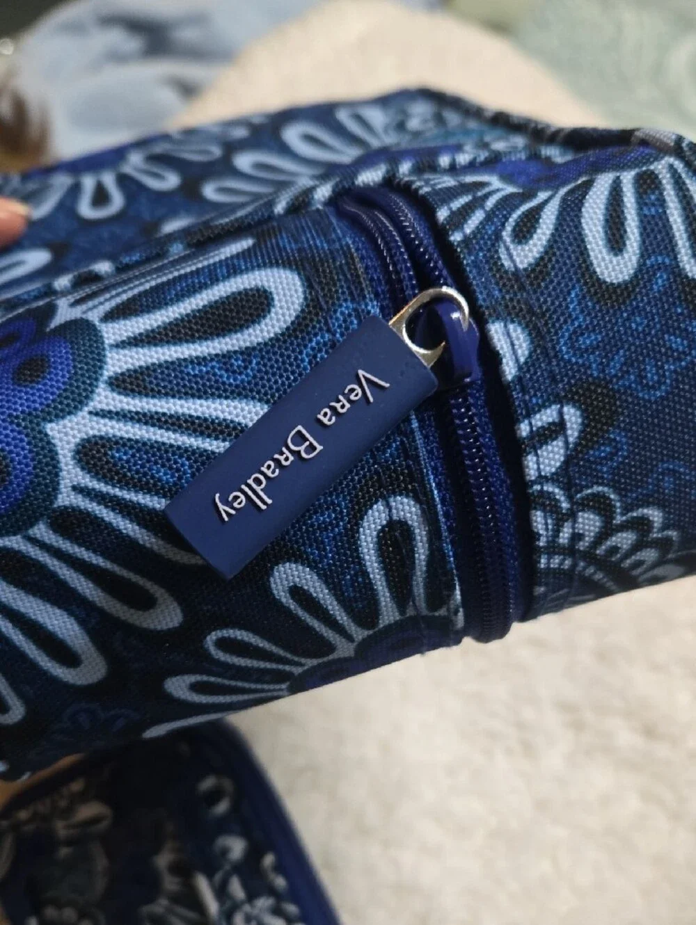 Vera Bradley Navy & Teal Floral Quilted Bag Set